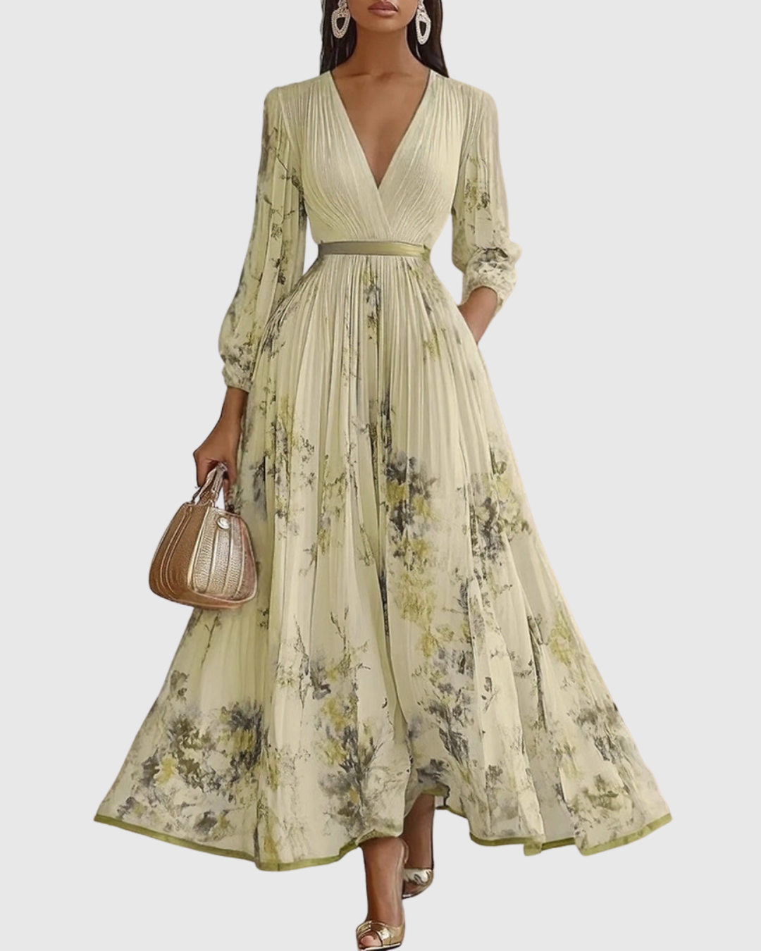 Riley - Elegant Pleated Maxi Dress