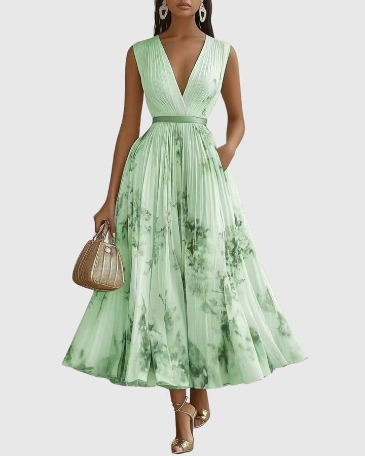 Riley - Elegant Pleated Maxi Dress