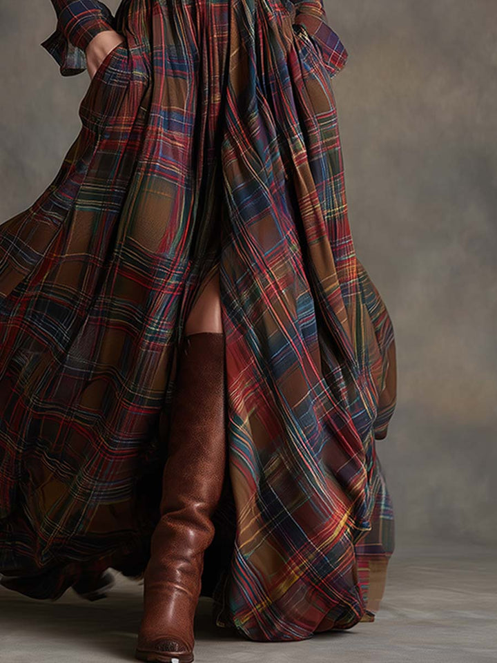 NELL | Belted Shirt Maxi Dress