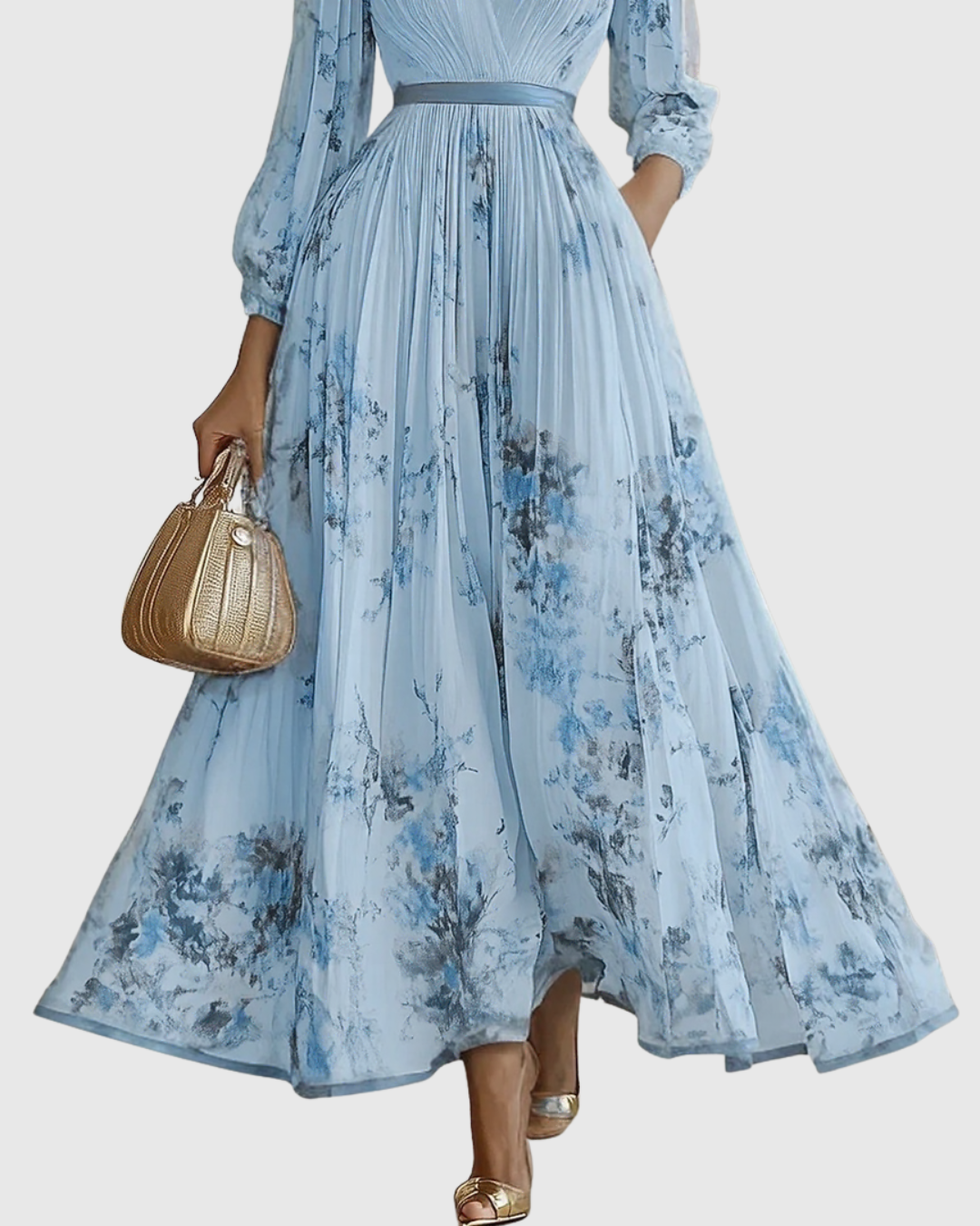 Riley - Elegant Pleated Maxi Dress