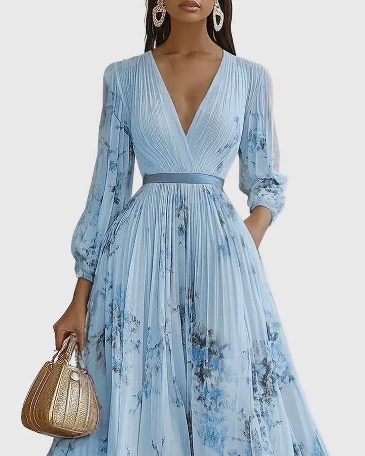 Riley - Elegant Pleated Maxi Dress