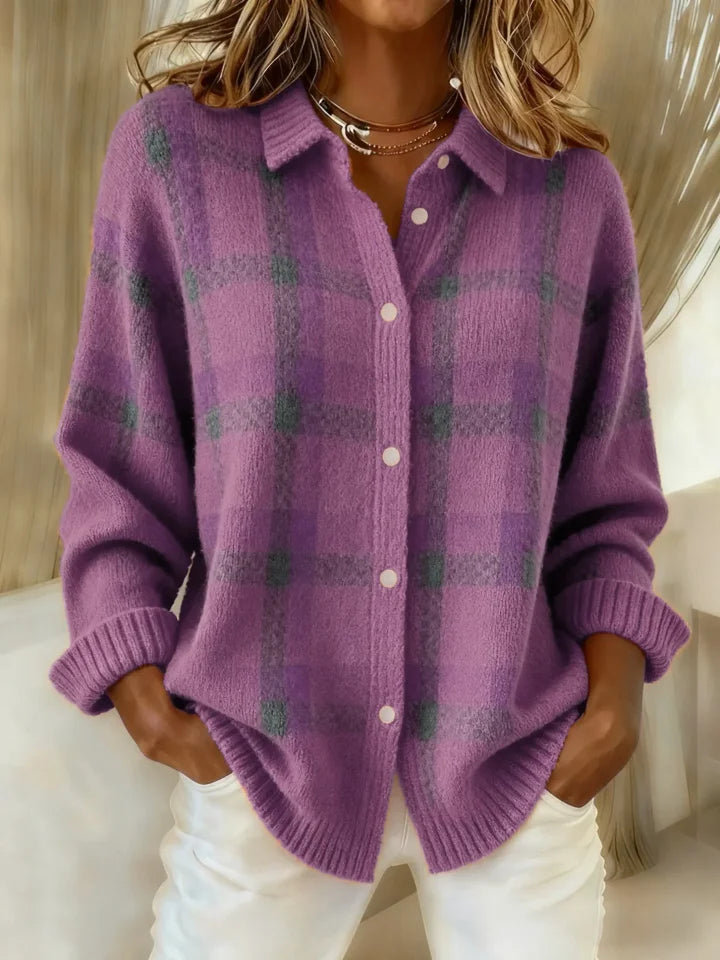 Monique™ | Cloud-Soft Plaid Button-Up