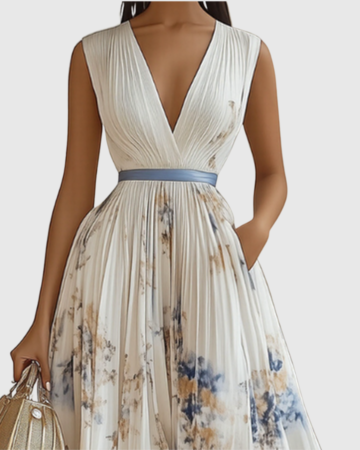 Riley - Elegant Pleated Maxi Dress