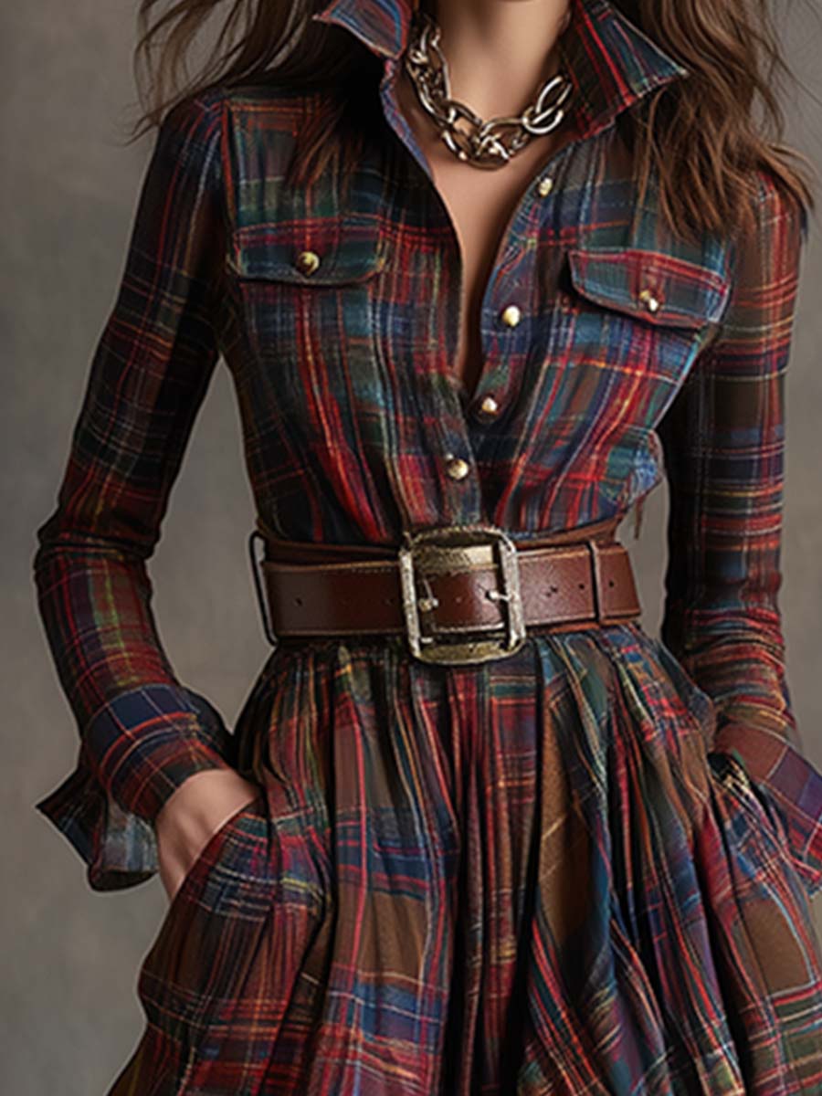NELL | Belted Shirt Maxi Dress