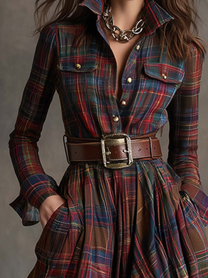 NELL | Belted Shirt Maxi Dress