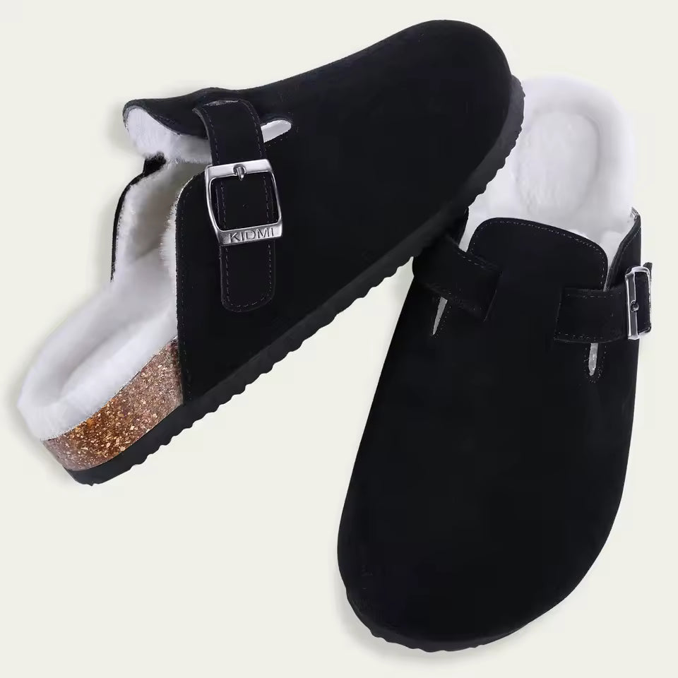 Azure | Luxury Fur Clogs