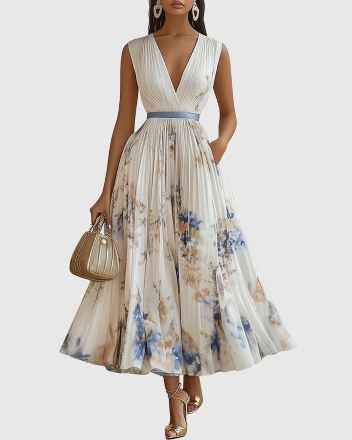 Riley - Elegant Pleated Maxi Dress