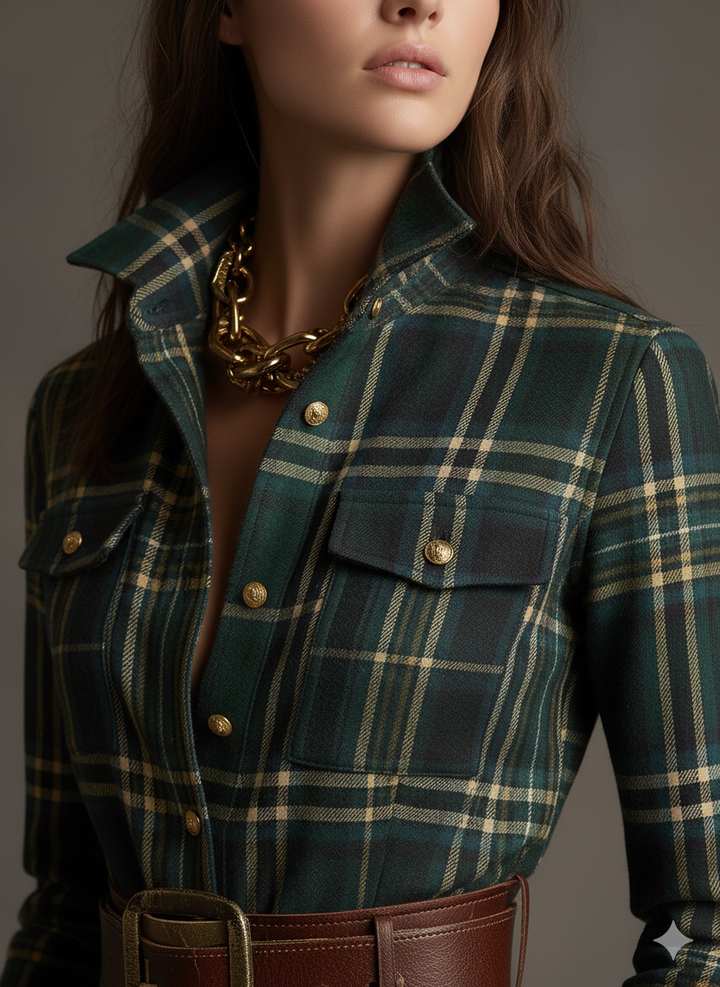 NELL | Belted Shirt Maxi Dress