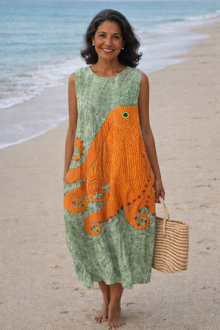 Olivia | Ocean-style Midi Dress
