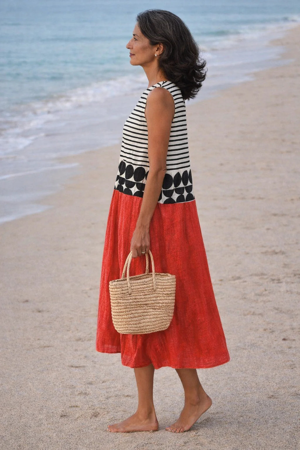 Emma | Striped Midi Dress