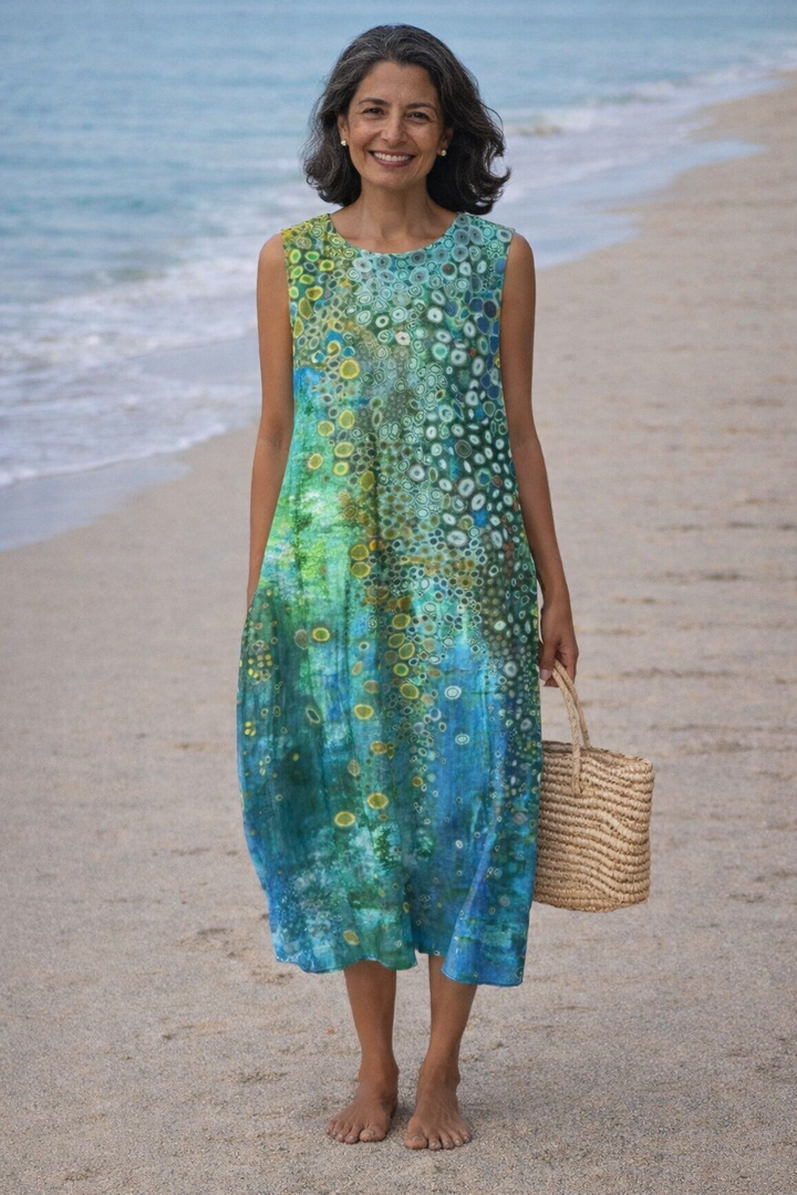Mia | Reef Print Midi Dress