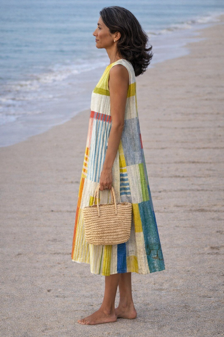 Sofia | Geometric Midi Dress