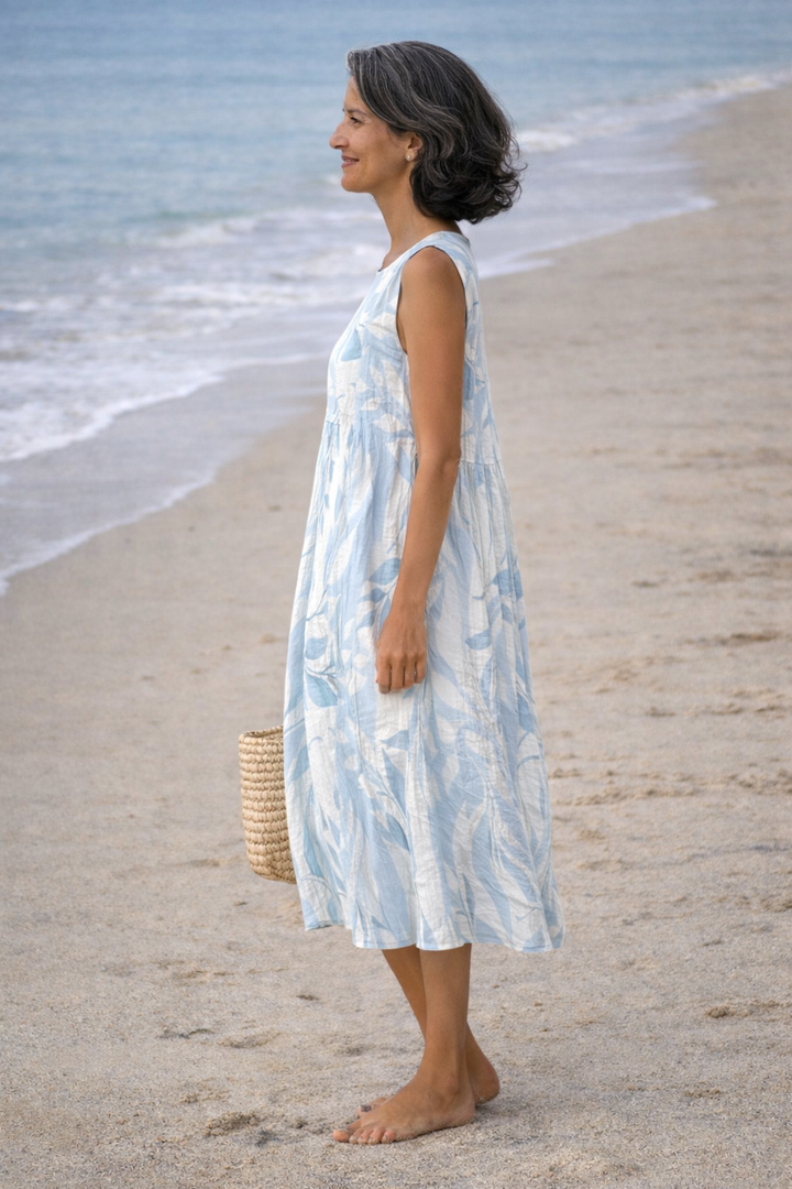 Joyce | Midi Dress With Leaves
