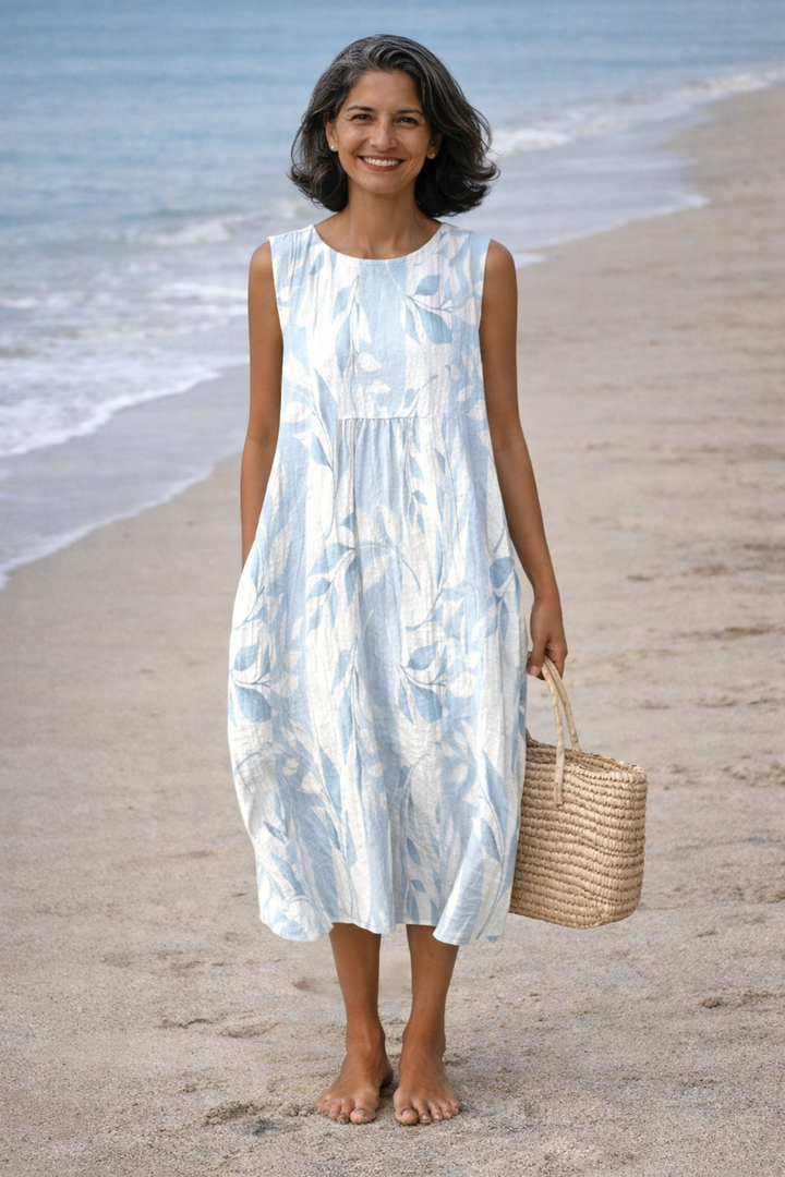 Joyce | Midi Dress With Leaves