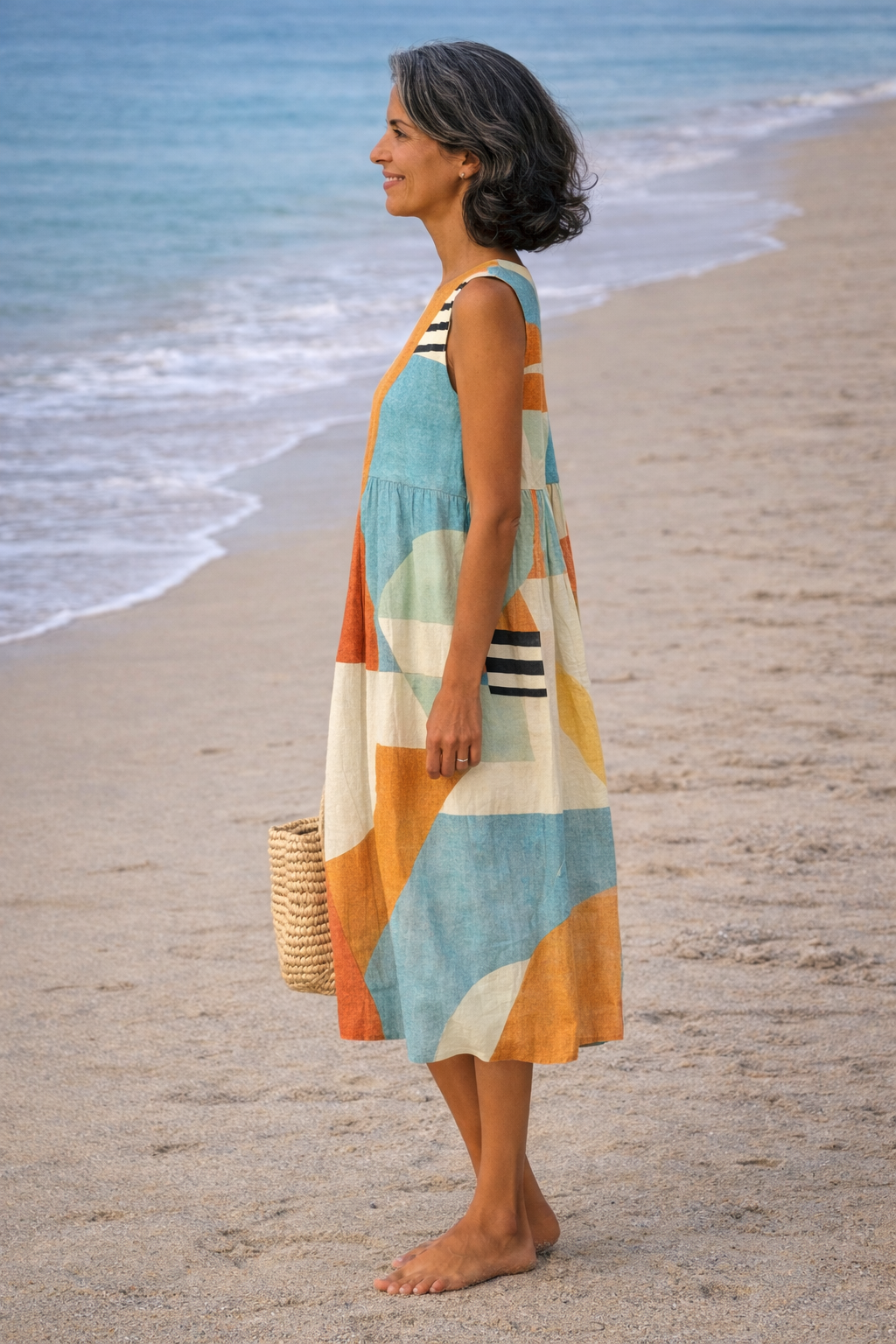 Abigail | Geometric Midi Dress