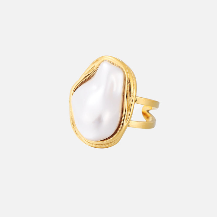Aura &amp; Pearl Ring (Adjustable)