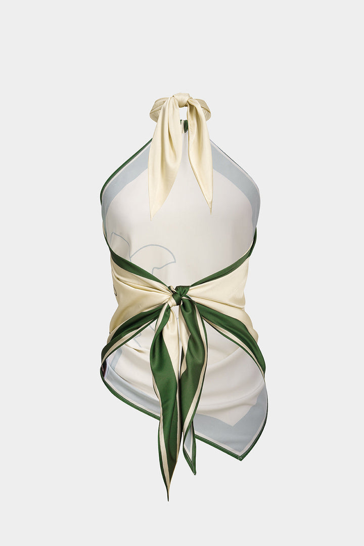 SAMARA - Satin Halter Neck Backless Tank Top