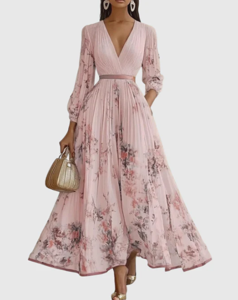 Riley - Elegant Pleated Maxi Dress