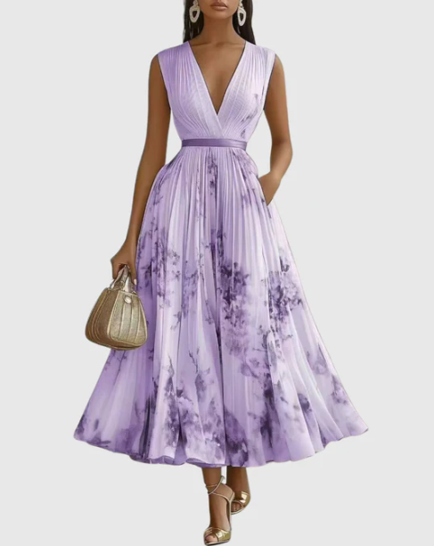 Riley - Elegant Pleated Maxi Dress
